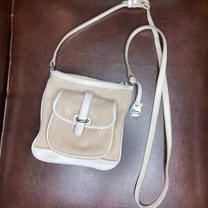 Dooney & Bourke Beige Letter Carrier Crossbody